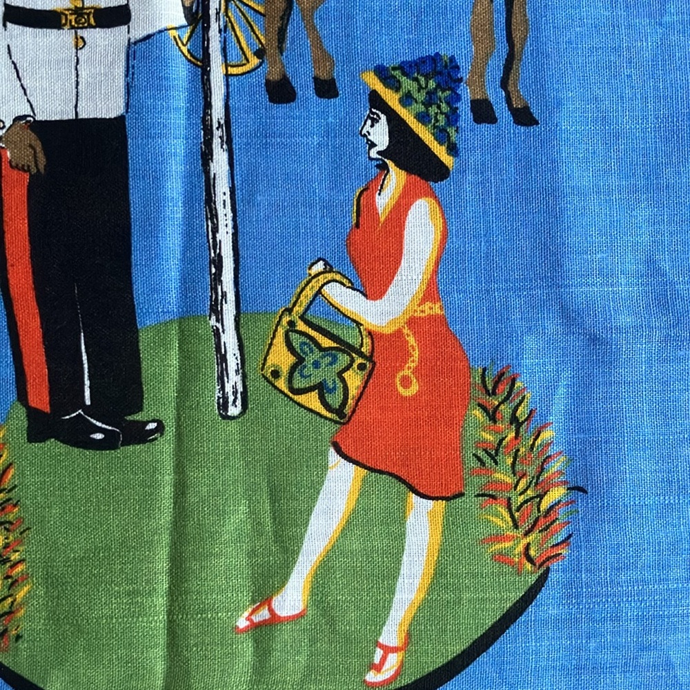 Vintage dead stock linen tea towel souvenir Nassau Bahamas 60s 70s - Picture 16 of 16